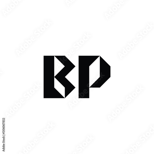 BP monogram logo design letter text name symbol monochrome logotype alphabet character simple logo