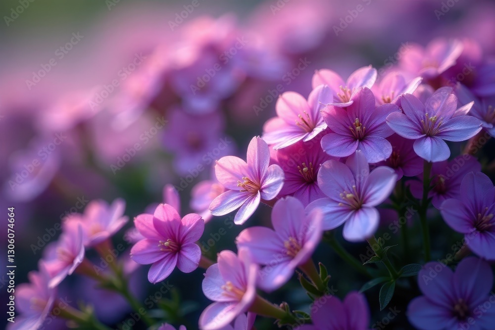 Obraz premium Atop a purple carpet of flowers, a tight bunch of purple blossoms , nature, violet, flower textures