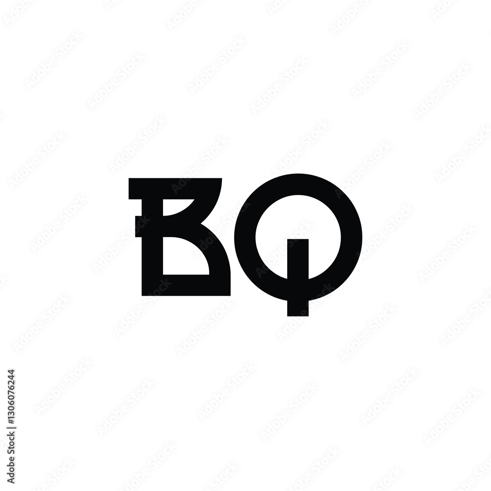 BQ monogram logo design letter text name symbol monochrome logotype alphabet character simple logo BQ monogram logo design letter text name symbol monochrome logotype alphabet character simple logo