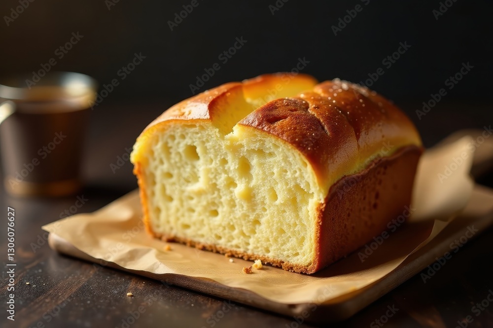 Golden crusty loaf with rich dark coffee, negative space, rustic, food styling, wheat Golden crusty loaf with rich dark coffee, negative space, rustic, food styling, wheat