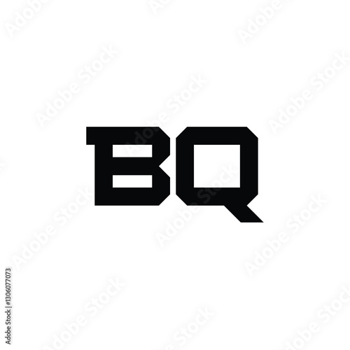 BQ monogram logo design letter text name symbol monochrome logotype alphabet character simple logo