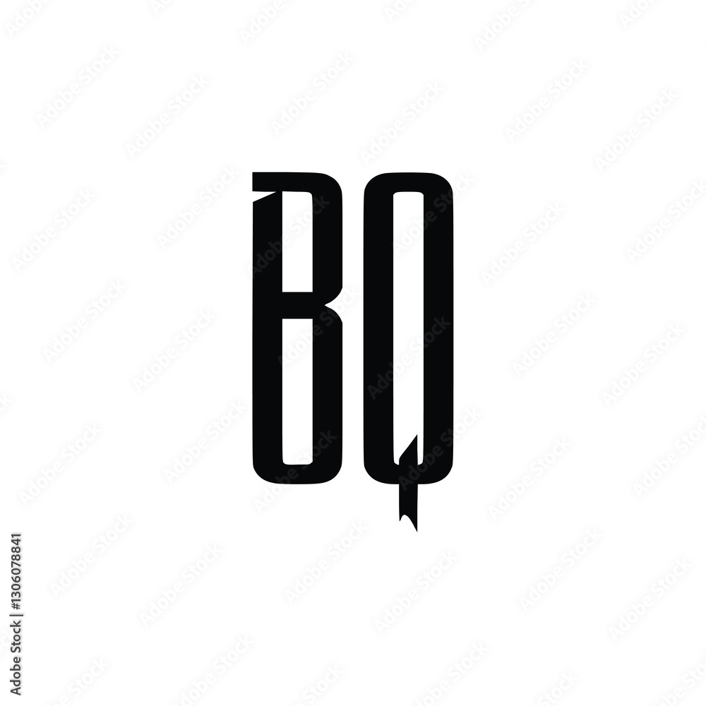 BQ monogram logo design letter text name symbol monochrome logotype alphabet character simple logo BQ monogram logo design letter text name symbol monochrome logotype alphabet character simple logo