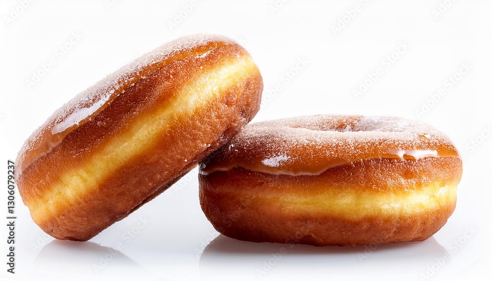 Cinnamon Donut with Glaze Toping on White Background Isolated Cinnamon Donut with Glaze Toping on White Background Isolated