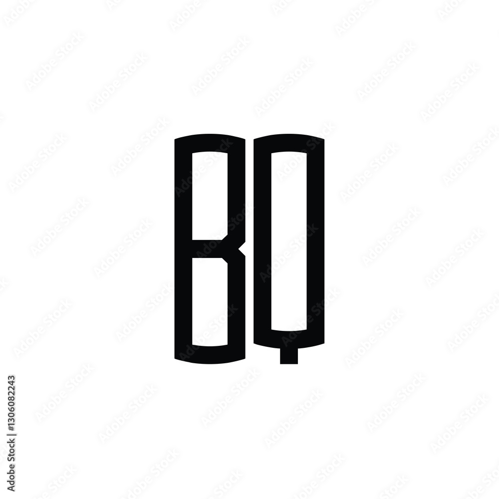 BQ monogram logo design letter text name symbol monochrome logotype alphabet character simple logo BQ monogram logo design letter text name symbol monochrome logotype alphabet character simple logo