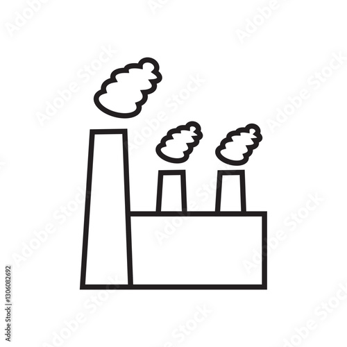 Air pollution line icon