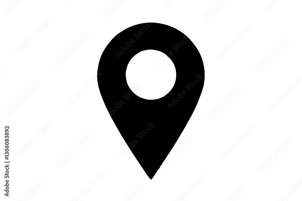 3D map pointer icon with a yin-yang symbol representing balance harmony and peace 3D map pointer icon with a yin-yang symbol representing balance harmony and peace