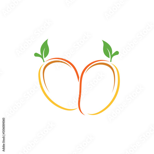 Mango logo flat design