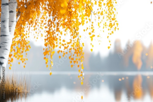 A 3D-rendered weeping willow tree by a crystal-clear lake, with intricate details in the leaves and realistic lighting reflecting its melancholic beauty photo