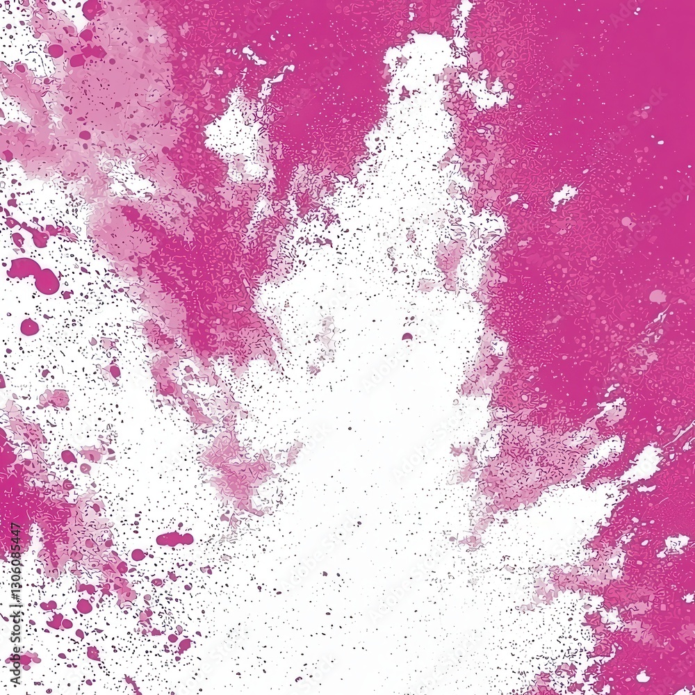Obraz premium A soft pink gradient fades into a blurred texture, providing a backdrop for a white header banner poster. 