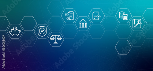 Insurance gradient header incident health protection coverage emergency coverage healthcare underwriting health life plan treatment policy terms risk protection icon design illustration