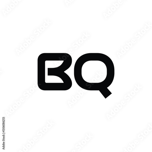 BQ monogram logo design letter text name symbol monochrome logotype alphabet character simple logo