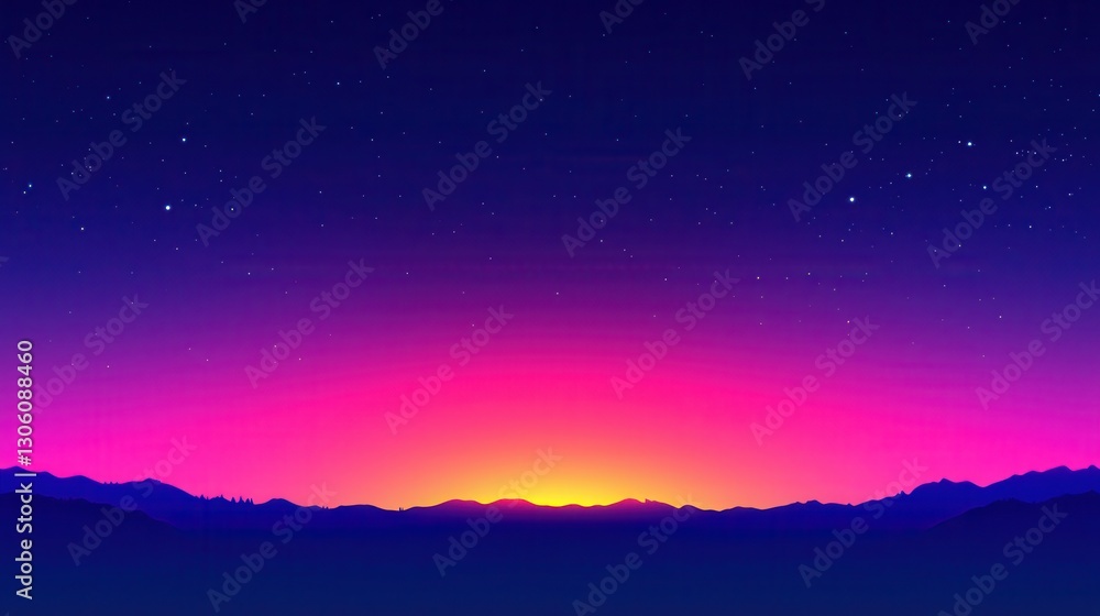 Fototapeta premium A vibrant canvas of blurred gradient, transitioning from the fiery hues of crimson to the deep, ethereal embrace of amethyst, leaving viewers captivated by its ethereal beauty. 