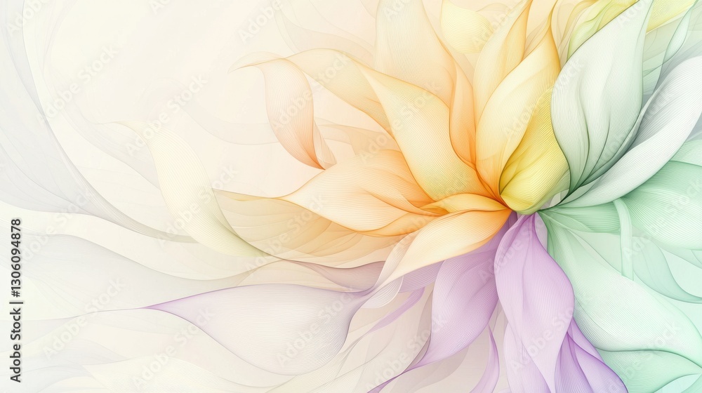 Vibrant Abstract Background Featuring Colorful Flowers in Full Bloom Vibrant Abstract Background Featuring Colorful Flowers in Full Bloom