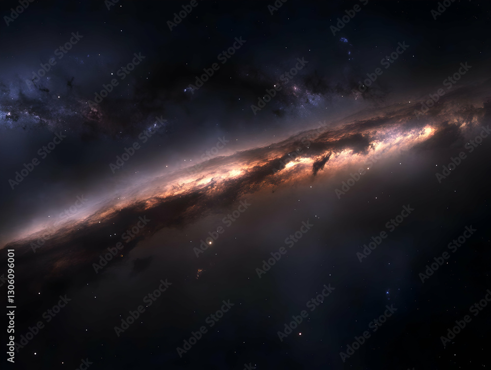 Abstract Galaxy Illustration In Space Background With Stars And Abstract Galaxy Illustration In Space Background With Stars And
