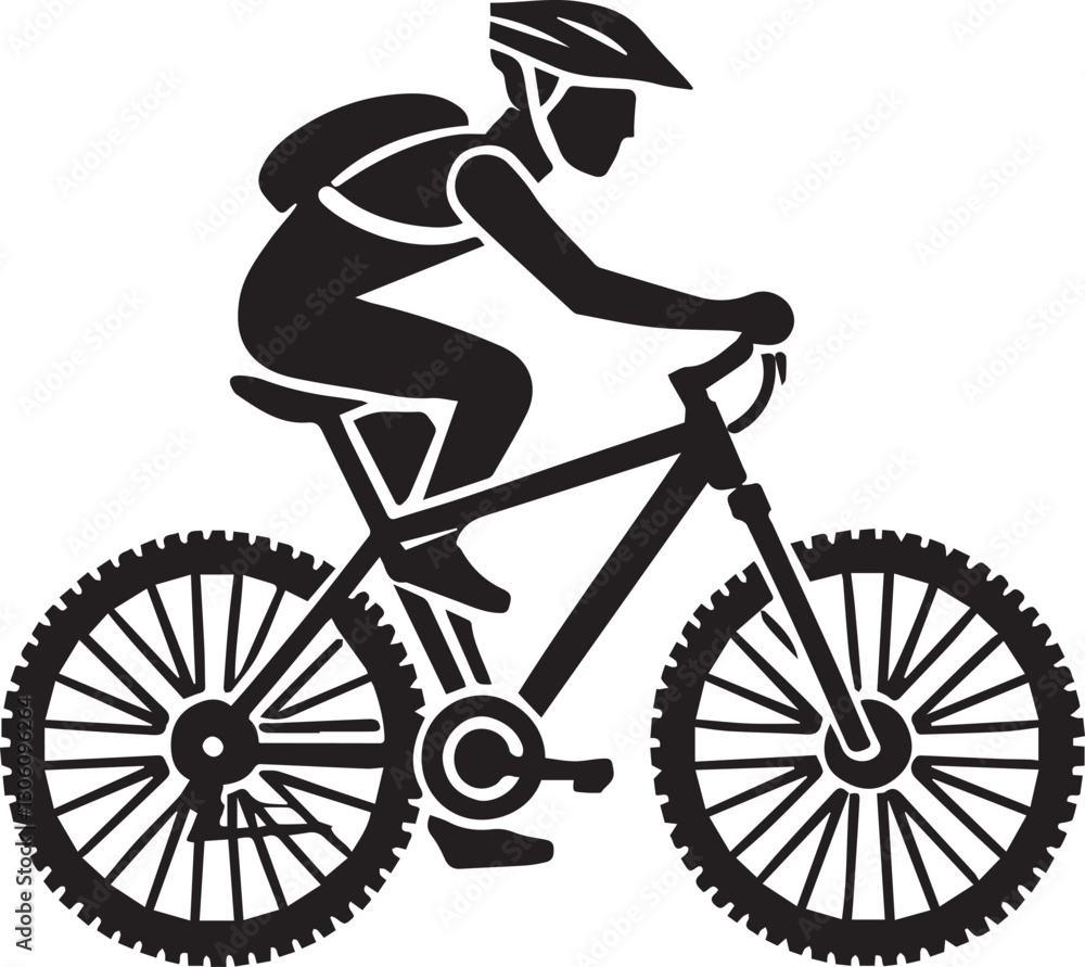 Fototapeta premium bicycle vector illustration, bicycle silhouette vector icon black and white