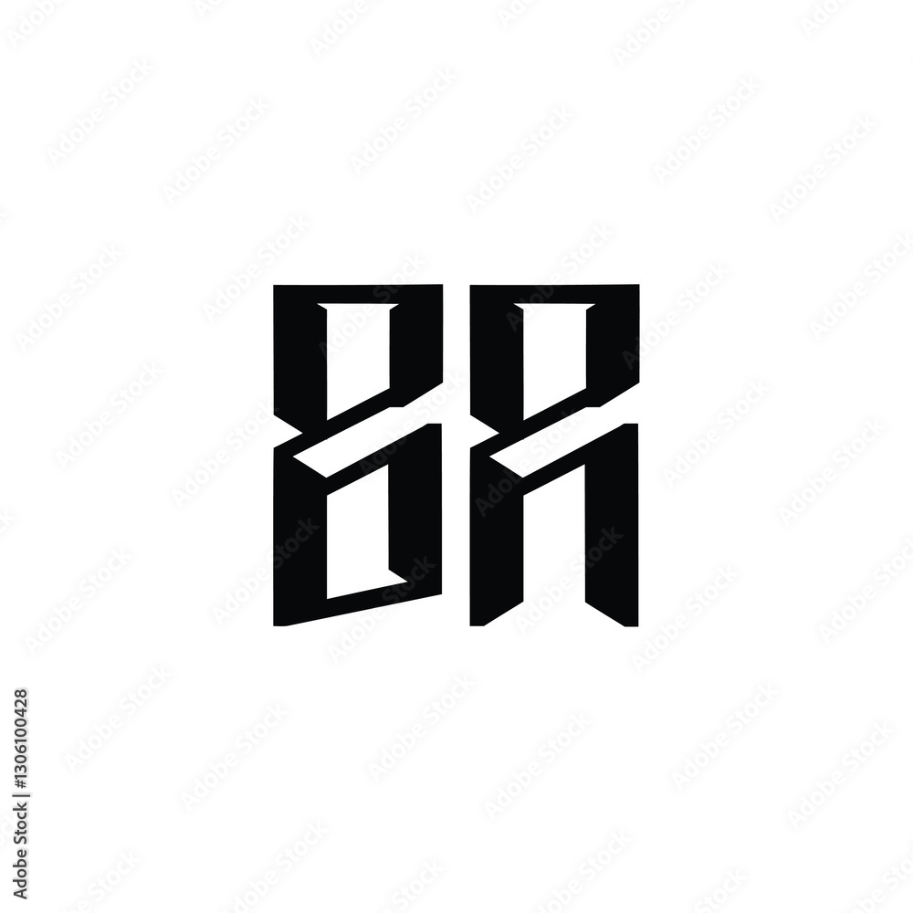 BR monogram logo design letter text name symbol monochrome logotype alphabet character simple logo BR monogram logo design letter text name symbol monochrome logotype alphabet character simple logo