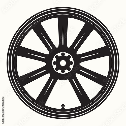 Clay Wheel Silhouette, Handmade, wheel of the wheel