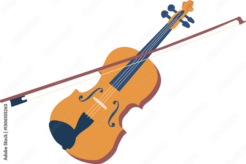 custom made wallpaper toronto digitalWooden violin music instrument vector illustration