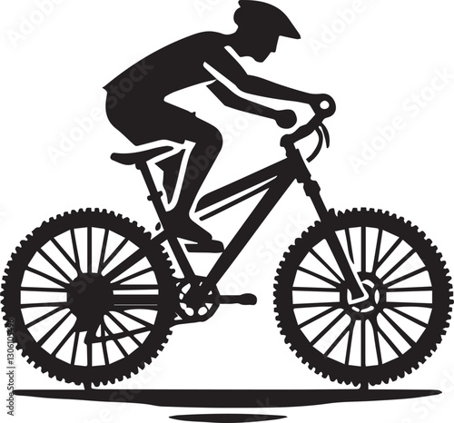 bicycle vector illustration, bicycle silhouette vector icon black and white