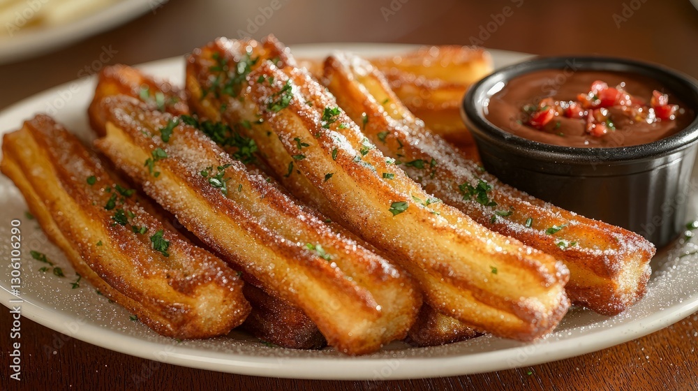 Crispy Churros with Chocolate Sauce Crispy Churros with Chocolate Sauce