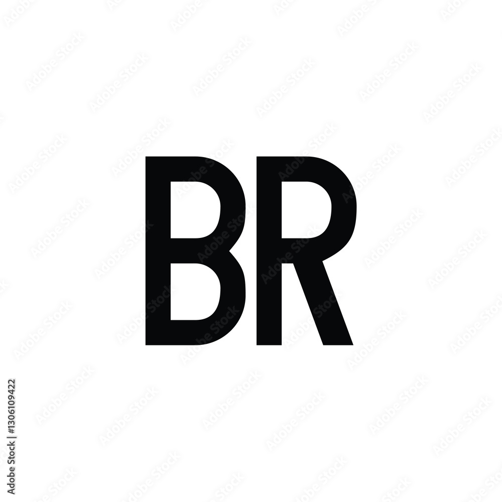 BR monogram logo design letter text name symbol monochrome logotype alphabet character simple logo BR monogram logo design letter text name symbol monochrome logotype alphabet character simple logo