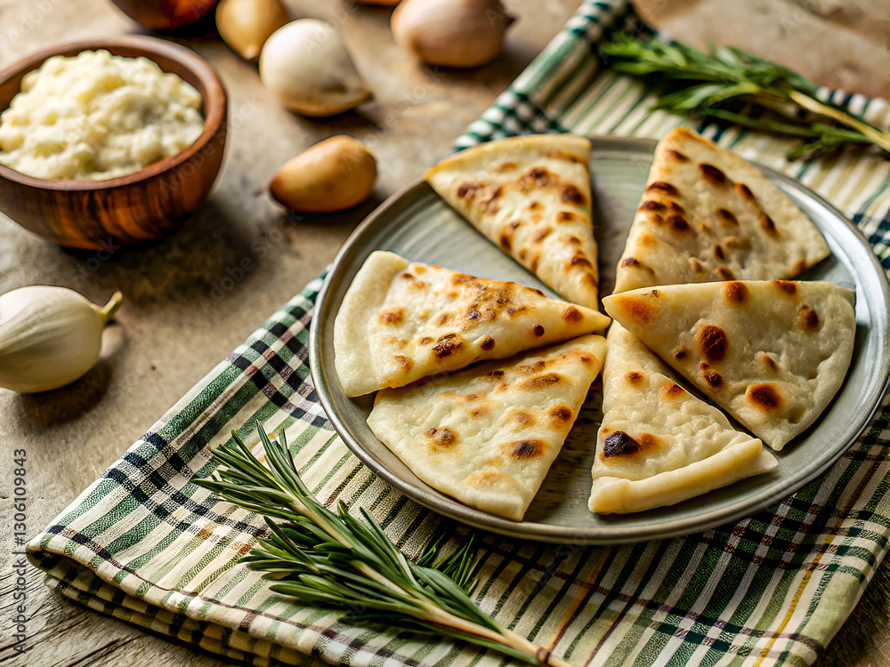 Tasty homemade Scottish potato scones. Delicious food background Tasty homemade Scottish potato scones. Delicious food background