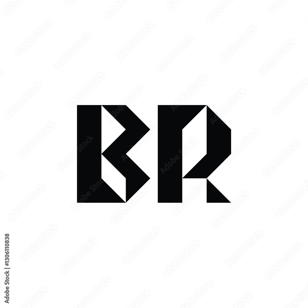 BR monogram logo design letter text name symbol monochrome logotype alphabet character simple logo BR monogram logo design letter text name symbol monochrome logotype alphabet character simple logo