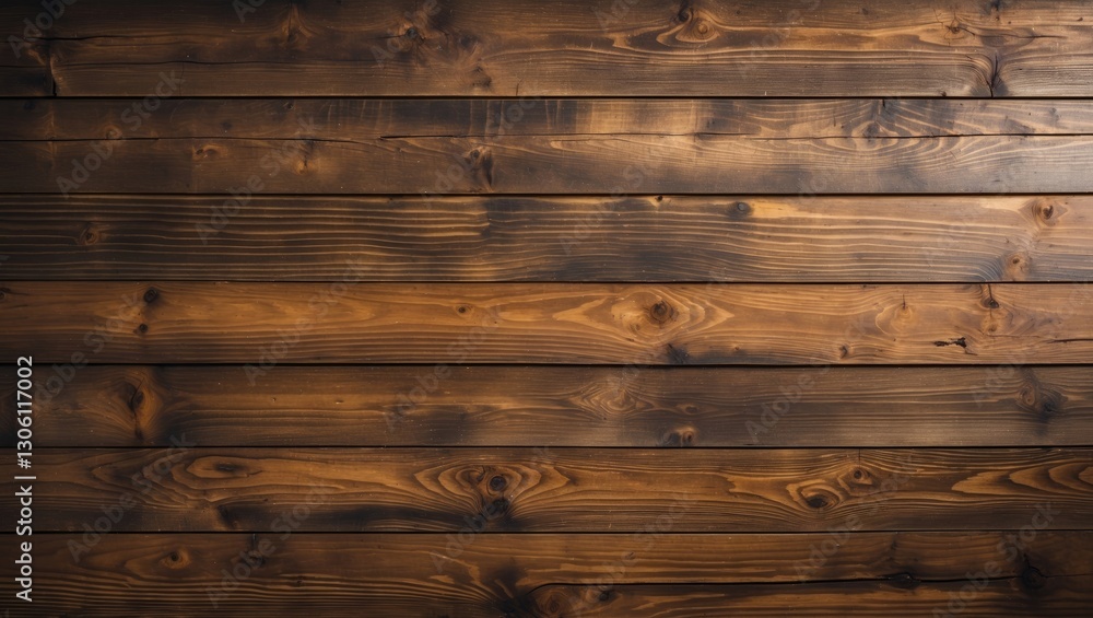 Naklejka premium Rustic wooden panel backdrop with rich textures and warm tones ideal for interior design or vintage themed projects