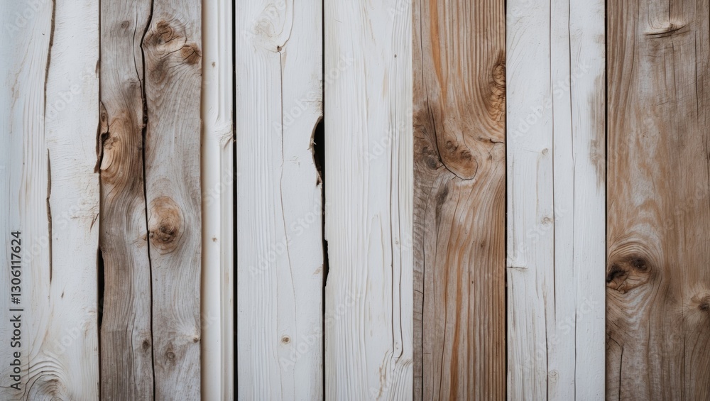 Fototapeta premium Seamless wood plank texture background featuring a mix of white and natural timber hues ideal for design and decor projects.