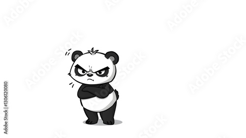 An carton angry bear looking to the camera