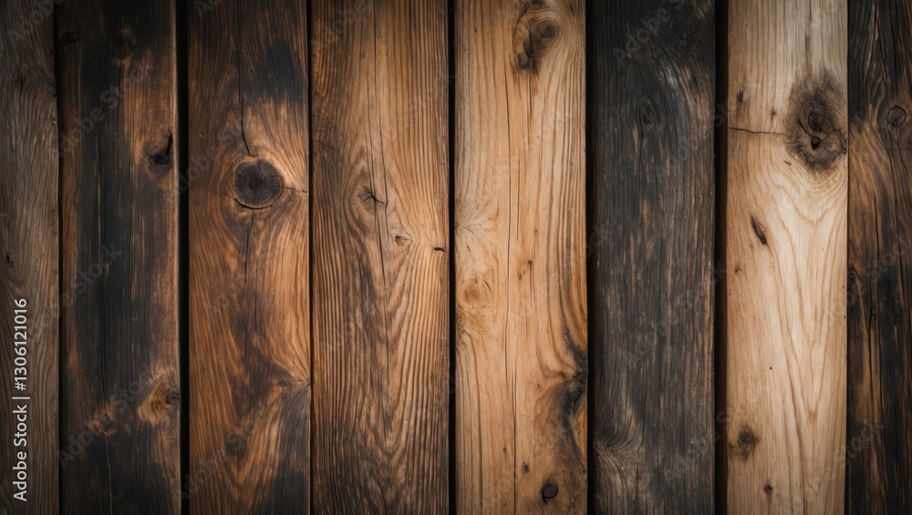 Fototapeta premium Natural wooden background with rich textures and varied tones ideal for design and rustic themes.