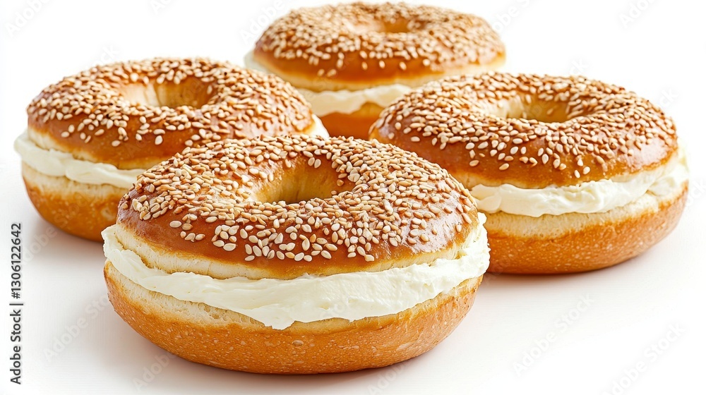 Indulge in the visual delight of these freshly baked bagels adorned with a generous layer of creamy, smooth cream cheese, creating a symphony of flavors and textures that will tantalize your taste Indulge in the visual delight of these freshly baked bagels adorned with a generous layer of creamy, smooth cream cheese, creating a symphony of flavors and textures that will tantalize your taste
