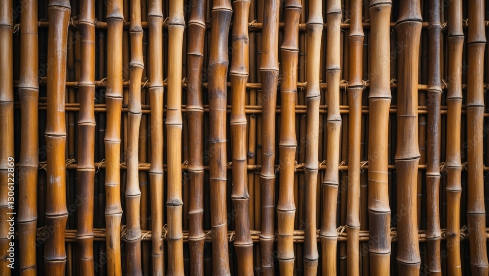 Fototapeta premium Bamboo texture background showcasing intricate wood weave patterns ideal for natural design projects and eco-friendly themes.