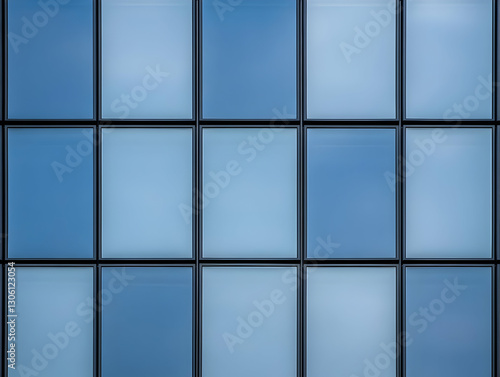 Abstract Blue Glass Panel Background Illustration