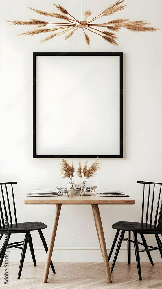 Minimalist Interior Design Photo With Empty Frame Table And Black Minimalist Interior Design Photo With Empty Frame Table And Black