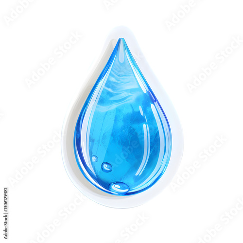blue water drop