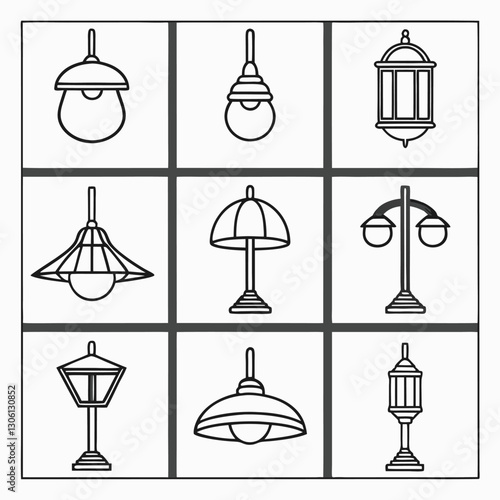 Minimalist Interior Design Lamps Elegant Line Art Collection