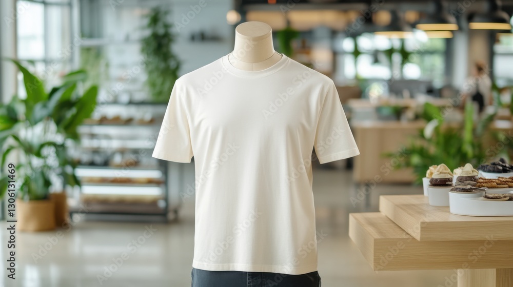 Blank T-Shirt Display Cafe Blank T-Shirt Display Cafe