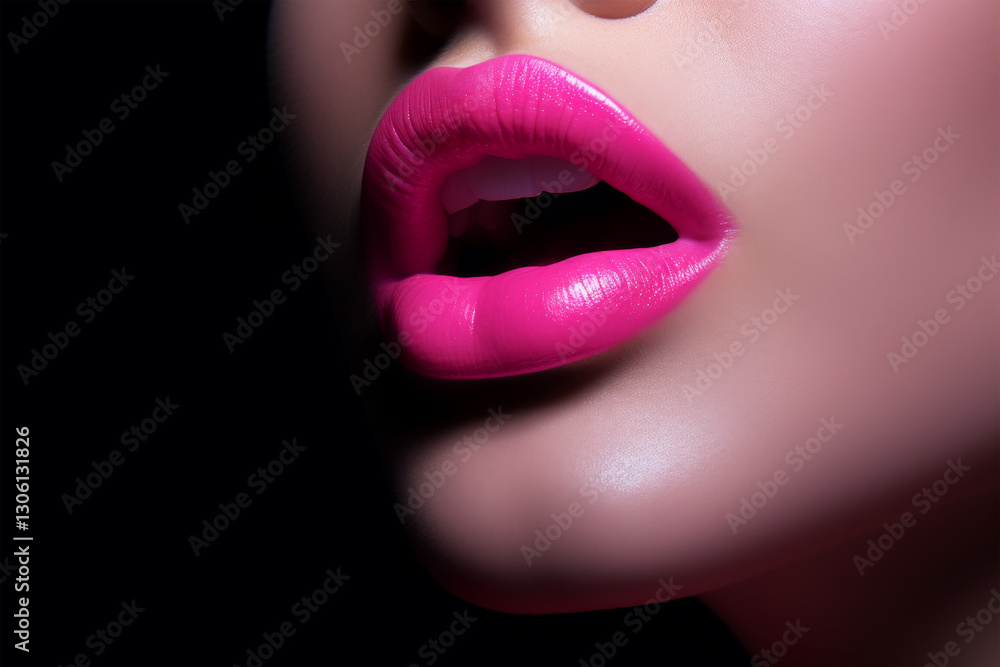 Obraz premium fashion color lipstick on black background