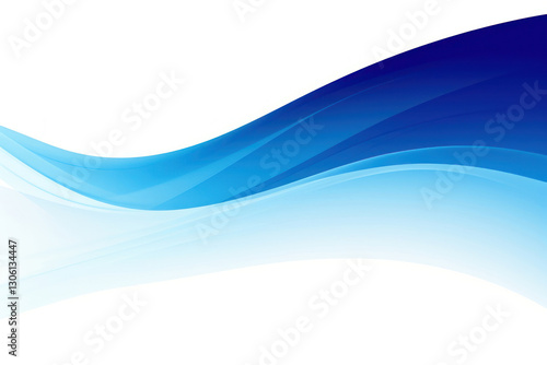 Abstract blue wave gradient border png overlay effect, transparent background