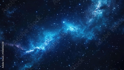 A stunning panoramic view of the Milky Way galaxy, showcasing its vast expanse and intricate patterns in deep space. The stars twinkle against an infinite black backdrop,