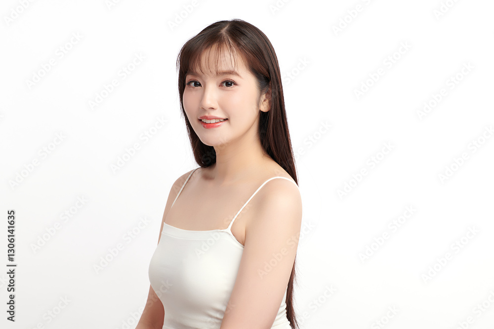 Beautiful young asian woman with clean fresh skin on white background, Face care, Facial treatment, Cosmetology, beauty and spa, Asian women portrait. Beautiful young asian woman with clean fresh skin on white background, Face care, Facial treatment, Cosmetology, beauty and spa, Asian women portrait.
