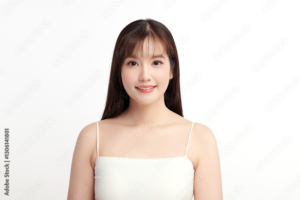 Beautiful young asian woman with clean fresh skin on white background, Face care, Facial treatment, Cosmetology, beauty and spa, Asian women portrait. Beautiful young asian woman with clean fresh skin on white background, Face care, Facial treatment, Cosmetology, beauty and spa, Asian women portrait.