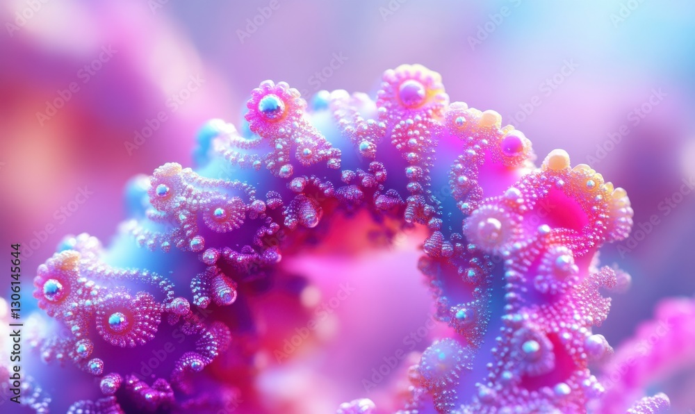 Colorful abstract fractal spiral with intricate details on soft background, design element Colorful abstract fractal spiral with intricate details on soft background, design element
