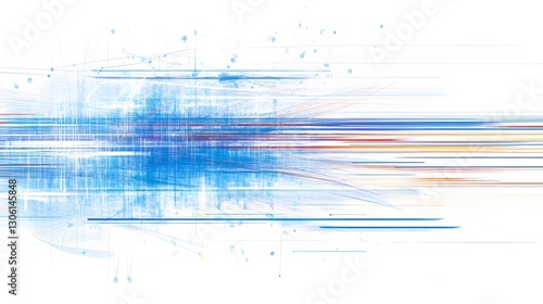 Abstract Blue Lines Network Digital Technology Background