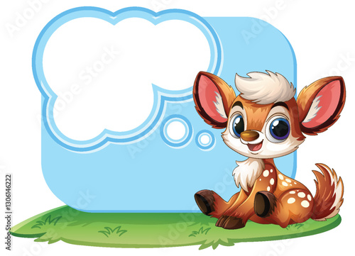 Cute Deer with Thought Bubble