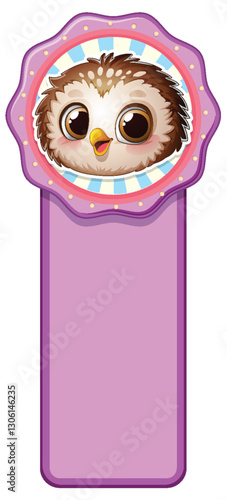 Cute Owl Bookmark Illustration