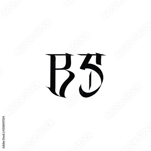 BS monogram logo design letter text name symbol monochrome logotype alphabet character simple logo