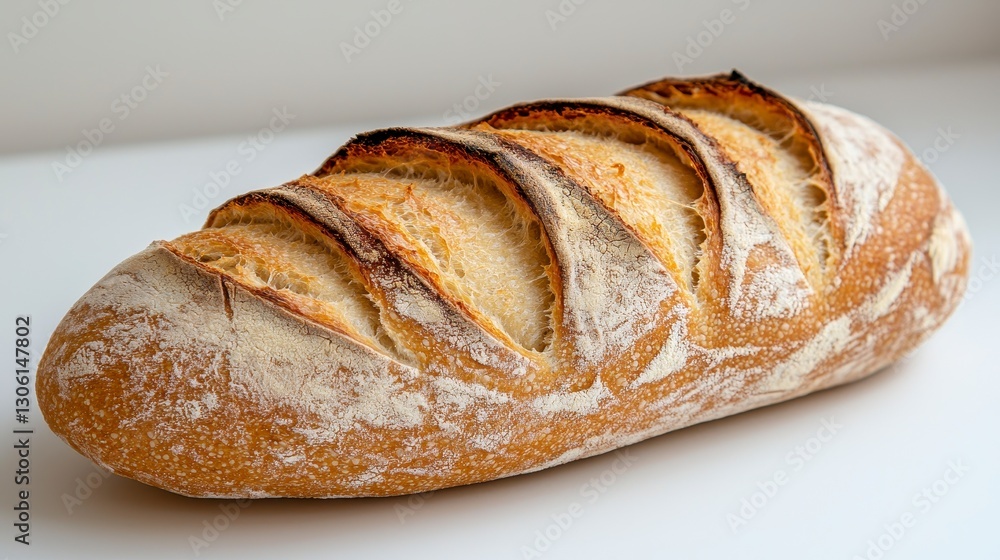 Delicious Sourdough Bread A Close-Up Shot of Freshly Baked Crusty Loaf Capture the texture and golden-brown color of the bread, perfect for food photography enthusiasts Explore the intricate details Delicious Sourdough Bread A Close-Up Shot of Freshly Baked Crusty Loaf Capture the texture and golden-brown color of the bread, perfect for food photography enthusiasts Explore the intricate details