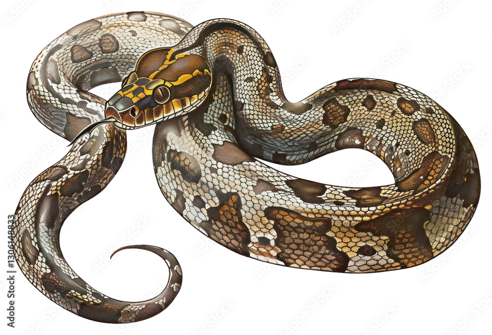 PNG Realistic coiled snake illustration PNG Realistic coiled snake illustration